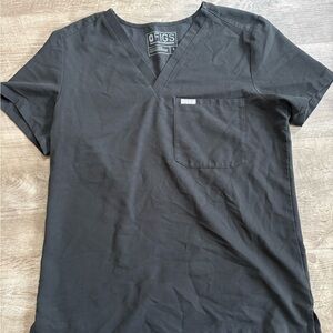 Figs Women's Black V-Neck Tee